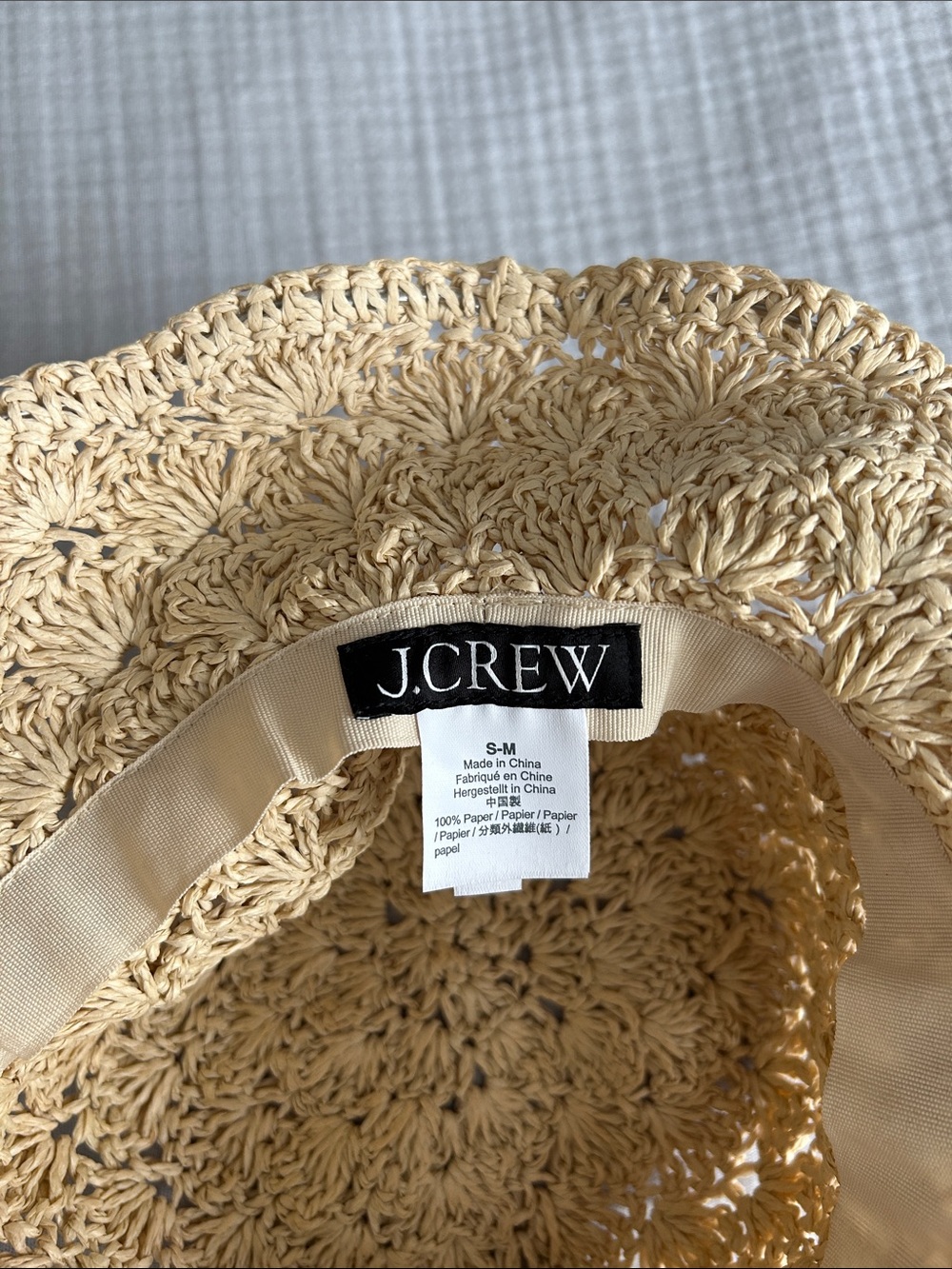 J. Crew Crochet Straw Sun Hat - Natural - Picture 4 of 4